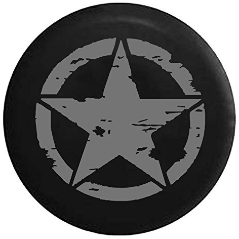 934 Estrella Táctica Militar Oscar Mike Funda De Llanta De Repuesto Sunscreen Funda Cubiertas De Las Ruedas Durable Neumático Repuesto Cubierta Universal para Remolques Camión Todoterreno 16Inch