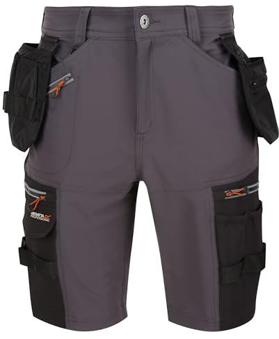 Regatta Mens Infiltrate Detachable Holster Pocket Shorts (34R) (Iron/Black)