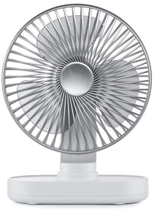 High-Tech Place D77 Ventilateur hHead à secousse Automatique de Bureau Mute Ventilateur USB Portable pour dortoir de Bureau à Domicile (Ivoire)