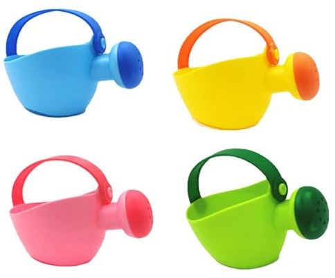 4pièces Petit Arrosoir avec Pommeau pour Enfant, Arrosoirs pour Enfant, Outils De Jardinage pour Enfant, Équipement De Jardin, Seau D'arrosage pour Filles (Couleur Aléatoire)