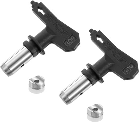 sourcing map Reversible Spray Tips 309 Paint Spray Nozzle Black 2pcs | For Airless Sprayer,Tips Sprayer Machine Parts for Home Garden Building Fences
