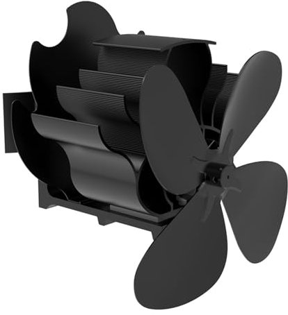 MZZYG Fireplace Stove Fans TOP Wood Stove Fan Heat Powered Fireplace Fan 4 Blades Stove Fan Wood Stove Accessories Silent Operation Log Burner Stove