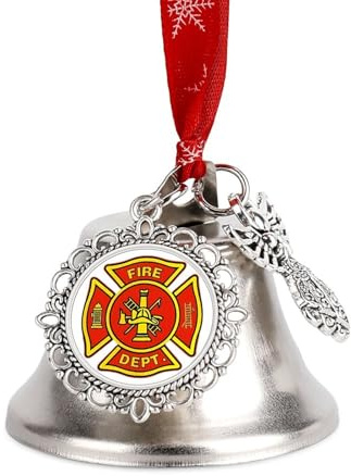 Vigili del fuoco vigili del fuoco divertente campana di Natale ornamento novità albero di Natale appeso decorazione pendente per la casa festa vacanze