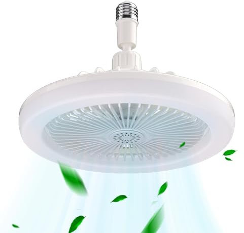Apparecchi Da Soffitto A LED - Ventilatore Da Soffitto A Forte Con Illuminazione, Ventilatore Da Soffitto Silenzioso | Camera Per Bambini, Garage, Spogliatoio, Conservazione, Ventilatore