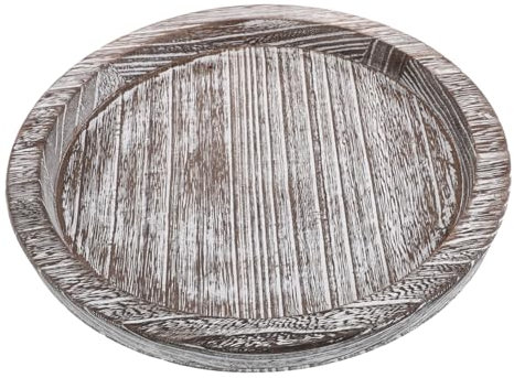 VALICLUD Bandeja Plato De Frutas Fuente Redonda Para Servir De Madera