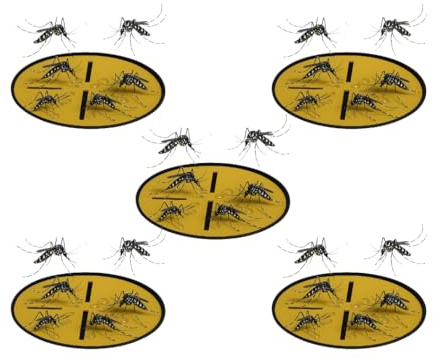 Ciao Mosquito® x5 – Pièges Moustique Tigre & Larves pour | Anti Moustique Naturel, sans Insecticide | Réutilisable, sans Odeur | Exterieur, | Marque française