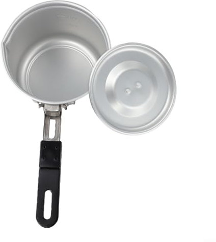 Pot à lait de camping en aluminium léger avec poignée pliable pour un transport facile
