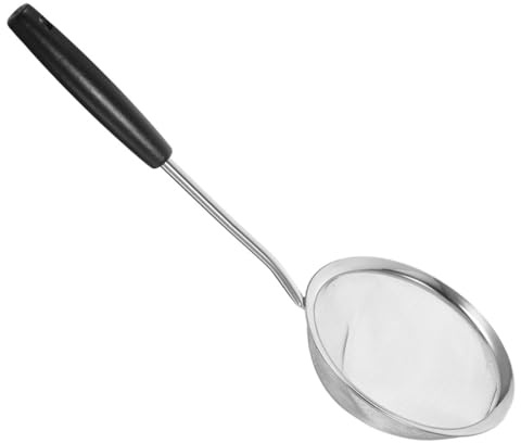 ZUNOXAZ Tamis Fin Acier Inoxydable avec Manche Passoire Rigide à Mailles Fines pour Cuisine Cuillère Écumoire Suspension Filtre pour Pâtes et Friture Facile à Nettoyer
