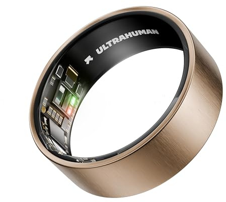 ULTRAHUMAN Ring AIR (certificado renovado) – Smart Ring Health Tracker Size First Size Kit de seguimiento del sueño, anillo inteligente para hombres/mujeres, rastreador de fitness (oro rosa cepillado