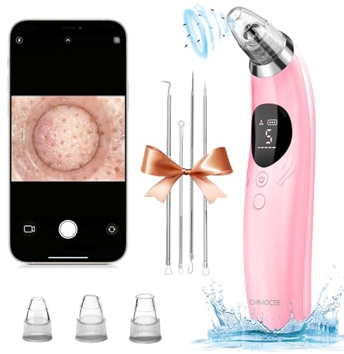Blackhead Remover Pore Vacuum with Camera - Upgraded Black Head Remover for Face, Electric Acne Comedone Whitehead Extractor Tools - 5 Modes, 3 Probes, Pimple Popper Tool Ki