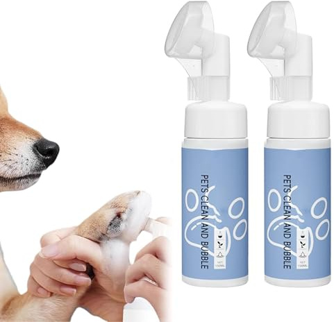tassrengöring för hundar katter, 2 st tassskum, rengöring av hundtassar, husdjursfotrengöringsskum, schampo, för fötterrengöring, tassrengöring hundvårdstillbehör, 150 ml