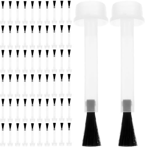ULTECHNOVO Kit de 100 Cabezales de Repuesto para Pinceles de Esmalte de Uñas, Cerdas Suaves, Compatibles Gel y Esmalte Líquido, para Manicura Profesional y Uso en Salones