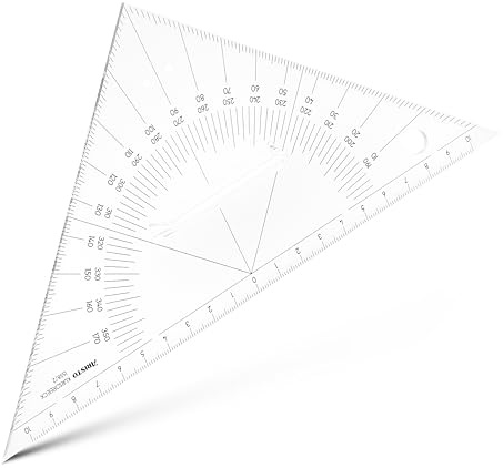 Aristo AR1556/2 - Transportador de ángulos triangular (con asa)