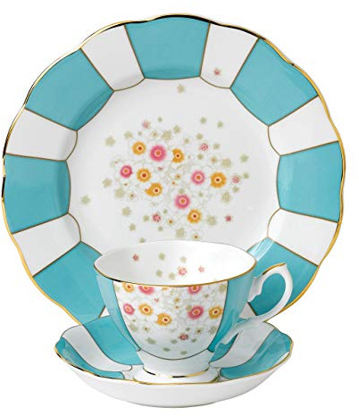 Royal Albert 100 Years 1930 3-teiliges Set (Teetasse, Untertasse und Teller, 20,3 cm)