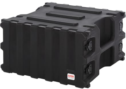 Gator Cases Pro Series Rotationsgeformtes 6U Rack Koffer mit Standard 19 Tiefe (G-PRO-6U-19), Schwarz