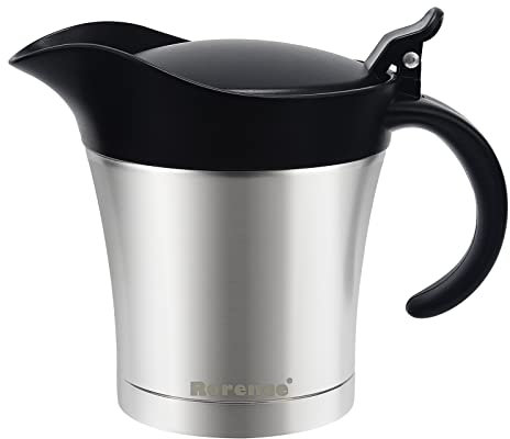 Rorence Acier Inoxydable Double Isolation Saucière/Sauce Pichet Capacité 500 ml