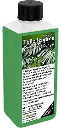 GREEN24 Monstera (Fensterblatt) und Philodendren (Baumfreund) Flüssigdünger Volldünger NPK für Philodendron, Fensterblatt