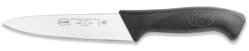 Sanelli Linea Skin Coltello Cucina, Acciaio Inossidabile, Nero, 16 cm.