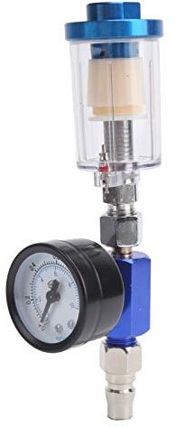 Ejoyous Pressure Regulator Filter Air Regulator with Water Separator and Manometer, 1/4 Vehicle Connector Spray Gun Accessory Kit