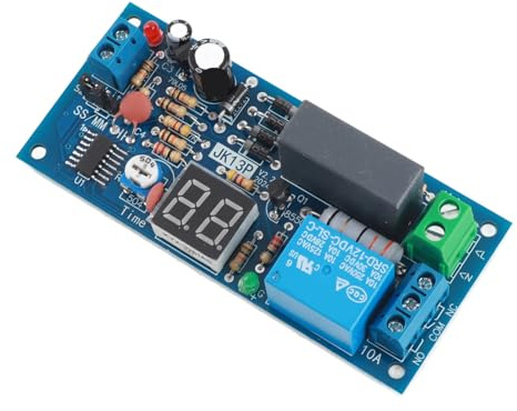 Module de Relais Minuterie, Temporisation Réglable, AC220V, 1.0W, Sortie 10A/250VAC, 10A/30VDC, 1 à 99 Secondes/Minutes, pour systèmes électriques