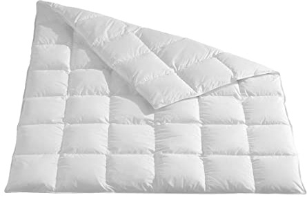 Trautesheim Bettdecke - Winterdecke aus 100% Baumwolle - Winter Bettdecke mit 70%-Daunen & 30%-Federn - Duvet Steppdecke mit 1100g Füllung - Wärmestufe 3 bis 4 (240x220)