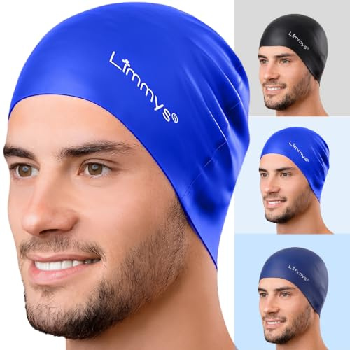 Limmys Silicone Swim Cap for Adults – Soft Stretch Non-Slip Swimming Cap for Women & Men – Comfortable No-Headache Fit, Chlorine-Resistant, Secure Ear Seal, Durable Latex-Free Silicone