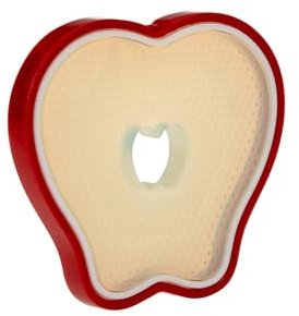 Nuby 100% Silicone Fruit Teether, Apple, 3M+