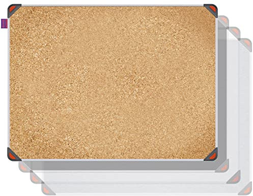 Premium Pinnwand IDEA EDGE – Design meets Nachhaltigkeit - Korktafel mit Rahmen in 3 Größen – Selbstheilender Kork – Kombinierbar mit anderen Boards der EDGE-Serie - 90x120 cm