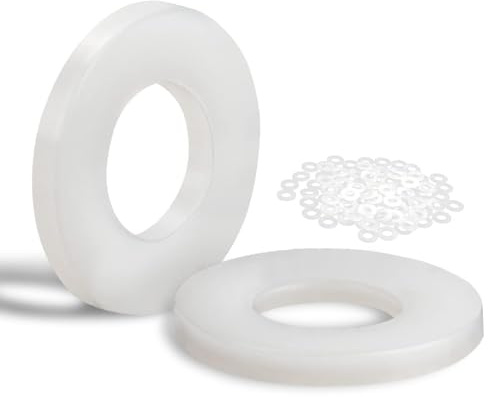Mbsomnus 100 Stk Unterlegscheiben Kunststoff M6x12mm Nylon Unterlegscheiben | Beilagscheiben Kunststoff, m6 Kunststoffscheiben, Karosseriescheiben, Plastik Distanzscheiben, für Schraube, Möbel, Klempner