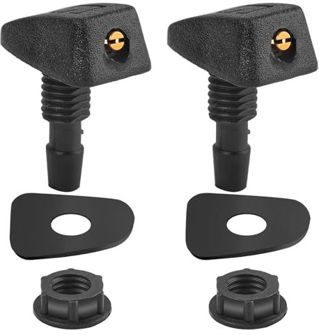 XUKEY Ugello Lavavetri Universale, Confezione da 2 Siringhe per Ugelli per la Maggior Parte Delle Auto, Ugelli Lavavetri Universali, Ugelli Lavavetri Anteriori, Ugelli Spray per Tergicristalli