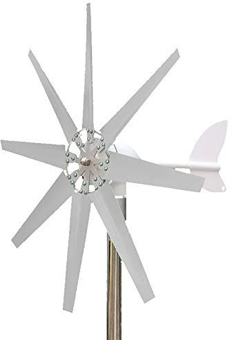 BARASH Generador de turbinas eólicas Apto para el hogar, Parque, alumbrado público, Planta eléctrica, generador eólico con Controlador, turbinas de energía de Molino de Viento, 600 W, 5 p