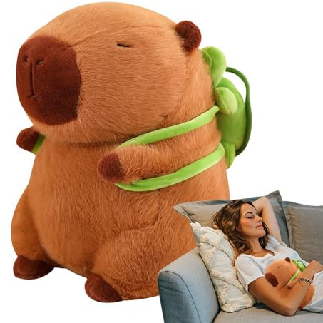 Aizuoni Capybara Plüschkissen | Plüschgeschenke Für Capybara-Liebhaber,Plüschtier, Capybara Kuscheltier, Niedliche Plüsch Für Kinder Und Freunde