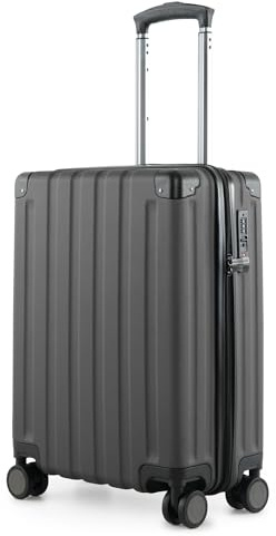 Hauptstadtkoffer Q-Damm - Handgepäck 54x37x21, TSA, 4 Rollen, Reisekoffer, Hartschalenkoffer, Rollkoffer, Handgepäckkoffer, Bordgepäck Koffer, Graphite