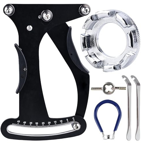 TOATELU Chiave per raggi per bicicletta, professionale, misuratore di tensionamento, per raggi, per bicicletta, universale, per raggi, in lega di alluminio, colore nero