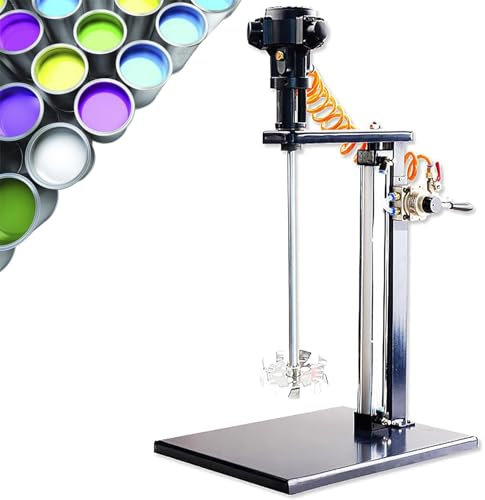 ARhar Pneumatischer Standmixer, pneumatischer Farbmischer, 5 Gallonen Tisch-Vertikal-Luftmischer, Tisch-Vertikal-Luftmischer zum Mischen von Futter, Gips, Farbe, Zement, Mörtel, Laufrad