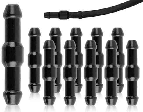 Lhbwhiz 10 Piezas Conectores de Manguera para Coche,Manguera para Sistema de Lavaparabrisas,Manguera de Lavaparabrisas Universal,Adaptador de Manguera para Salpicaduras de Agua(Negro)