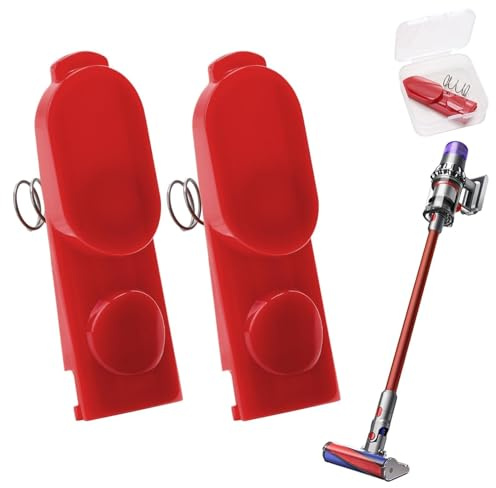Caybats 2 Piezas Botón de Repuesto para Aspiradora,Resorte de Botón, Botón Fijo Compatible con Aspiradores Dyson V6 V7 V8 V10 V11 V15,Botones de pestillo con resorte