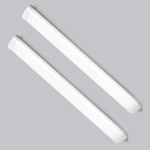 Litglobe Feuchtraumleuchte LED 60cm,20W 2000LM LED Röhre,4500K Neutralweiß LED Leuchtstoffröhre,IP65 Wasserdicht LED Kellerleuchte,LED Werkstatt Deckenleuchte für Garage Keller Büro