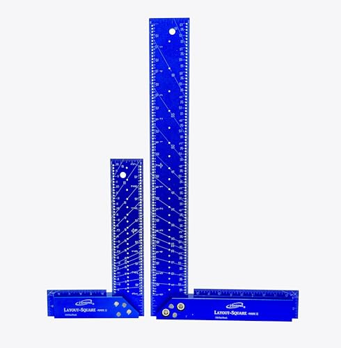 iGaging Layout Square Mark II Set of Two 7 & 12 w/Center Finder Bevel Gauge