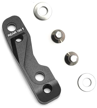 MIEBA Adattatore Staffa Pinza a Montaggio Piatto per Pinza a cremagliera Disco SRAM [Anteriore - 0F/20F (Anteriore 140/anteriore 160)] / [Posteriore - 20F (Posteriore 160)] (Rear-20F)