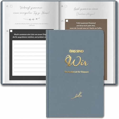 BIROYAL Bucket List für Ehepaare I Hochzeitsgeschenk Buch mit 278 Aufgaben für Paare I Geschenk zur Hochzeit, zum Hochzeitstag, Valentinstag oder Jahrestag I Erinnerungsbuch für gemeinsame Erlebnisse