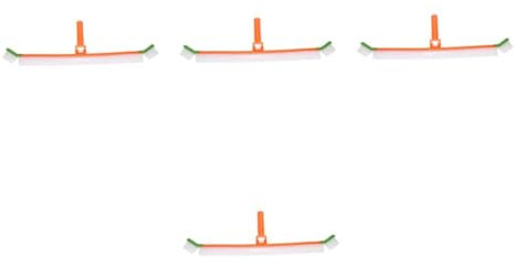 SUPVOX 4pcs Swimming Pool Brush Dense Bristles Brush Head for Pool Edges Convenient Cleaning Tool