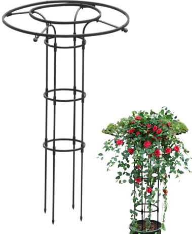 Tour de Treillis Vertical de Type Parapluie de Jardin, Treillis de Jardin en métal, Tour de grimpantes, Support de d'intérieur en Pot Durable pour décoratives pour légumes