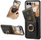 Fofvccv Wallet Case for Motorola Razr 60/50, PU Leather Flip Cover with Card Slots Holder, 360° Rotating Ring Kickstand, Shockproof Anti-Scratch Slim Back Cover for Moto Razr 60/50, ZCK Black