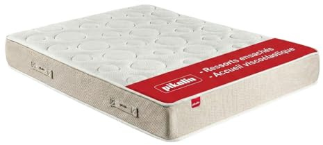 PIKOLIN - Colchón Viscoelástico 135x190 cm Premium - Altura 28 cm - Núcleo Muelles Ensacados Extra Confort - Doble Cara - Tratamiento Higiénico Triple Barrera - Fabricado en España - Modelo Shire