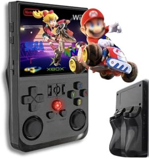 Console de Jeu Portable +22 000 Jeux-Écran Haute résolution Full HD, mémoire 128 Go Extensible,Licence Linux 2.0,WiFi, Multiplayer + 4 Rear, Prise Jack + Speakers