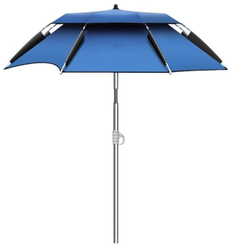 Parasol de Pêche Rotatif À 360°, Parasol D'extérieur Portable, Parasol de Plage en Aluminium pour Jardin et Piscine(220cm/7.2ft)