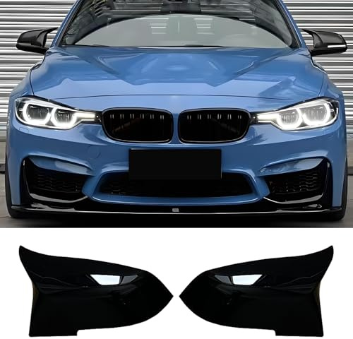 Mengjiesi Mirror Caps Gloss Black Compatible with 1er F20 F21 2er F22 F23 3er F30 F31 F34 4er F32 F33 F36 X1 E84 M2 F87 Models Rearview Side Wing Mirror Cover Caps