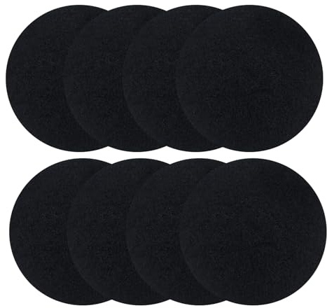 8 Pièces Filtres Compost Ronds, Filtres à Charbon Actif Filtre Anti-Odeur pour Poubelles à Compost Ronds, Convient aux Poubelles Jusqu'à 17 cm