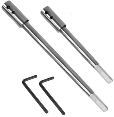 Sctmda 2 Rallonges Foret Forstner avec Tige d'Extension de Forage, Extension Extra Longue de 254 mm et 178 mm pour Tige de 3/8, en Acier, pour Perçage Profond et Précis